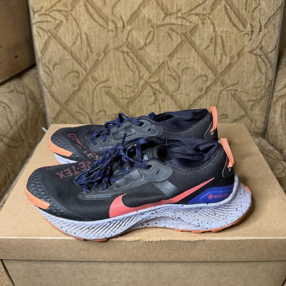 Nike Pegasus Trail 3 GTX Women's‎ Size 6.5 Trail Running Shoes Black
